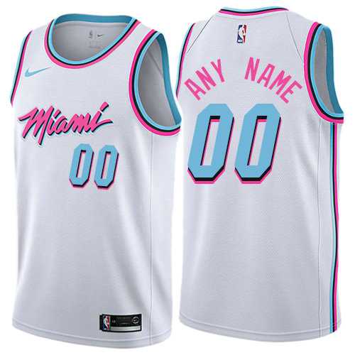 Men & Youth Customized Miami Heat White Nike Swingman City Edition Jersey